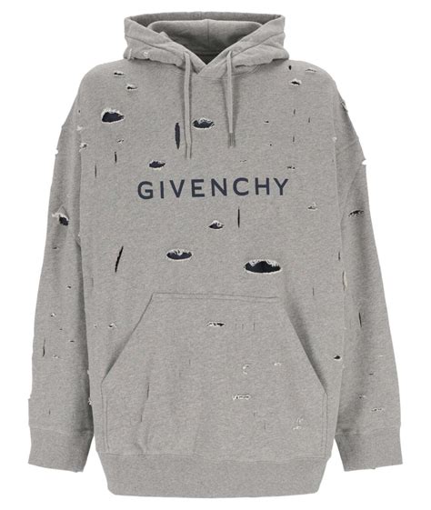 givenchy худи с дырками|Givenchy Худи с Эффектом Потертости и Логотипом .